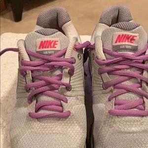 Nike Airmax purple and gray in color